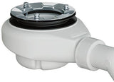 KLUDI TERRA Duschablage mit Ablauf DN 50, 265 mm breit, weißer Stöpsel