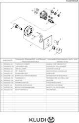 KLUDI DECUS Unterputz-Thermostat Feinbau-Set für Wanne & Brause, eigensicher, Chrom