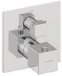 KLUDI DECUS Unterputz-Thermostat Feinbau-Set für Wanne & Brause, eigensicher, Chrom
