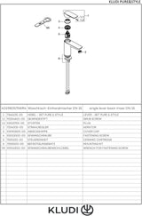 KLUDI PURE&STYLE SmartStart Waschtisch-Einhandmischer 100 DN 15, chrom – mit Kaltstart-Funktion