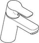 KLUDI PURE&EASY Waschtisch-Einhandmischer 70 ohne Ablaufgarnitur, chrom – 1-Loch-Montage, PCA-Strahlregler