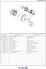 KLUDI ZENTA SL Unterputz-Wannen- und Brause-Einhandmischer mit Push&Switch Funktionseinheit, Chrom