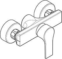 KLUDI ZENTA SL Brause-Einhandmischer DN 15 – Chrom, Wandmontage, Temperaturbegrenzung