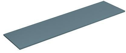 KLUDI ICOS Deckplatte 200,8 x 50,3 cm Matt Light Dove – Geschlossene Platte für Badmöbel