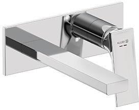 KLUDI DECUS 2-Loch-Wand-Einhandmischer 210 mm Feinbau-Set Chrom – Unterputz-Armatur