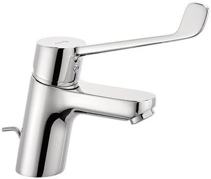 KLUDI PURE & EASY CARE Waschtisch-Einhandmischer mit Klinikhebel 180 mm – Chrom