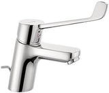 KLUDI PURE & EASY CARE Waschtisch-Einhandmischer mit Klinikhebel 180 mm – Chrom