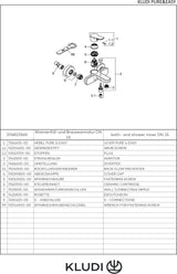 KLUDI PURE & EASY Wannenfüll- und Brause-Einhandmischer eigensicher weiß/chrom