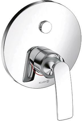 KLUDI BALANCE UP-Wannenfüll- und Brause-Einhandmischer Push Set chrom – Unterputz-Armatur mit Push&Switch