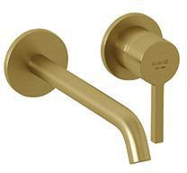 KLUDI NOVA FONTE Pura Waschtisch-Wand-Einhandmischer 220 Brushed Gold