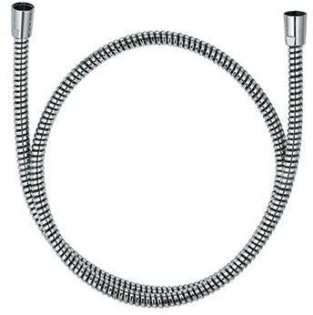 KLUDI LOGOFLEX Brauseschlauch 1250 mm Chrom – Kunststoff mit Spiral-Optik und konischen Messingmuttern