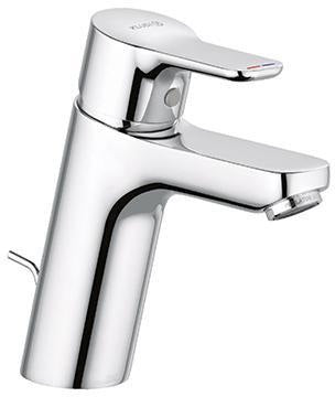 KLUDI PURE & EASY Waschtisch-Einhandhebelmischer 100 mit Metall-Ablaufgarnitur, chrom