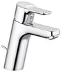 KLUDI PURE & EASY Waschtisch-Einhandhebelmischer 100 mit Metall-Ablaufgarnitur, chrom