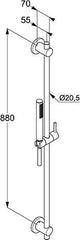 KLUDI NOVA FONTE Puristic Brause-Set 1S 900 mm chrom – Handbrause, Brausestange, Schlauch