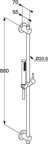 KLUDI NOVA FONTE Puristic Brause-Set 1S 900 mm Matt Dove – Handbrause mit Kalkschnellreinigung