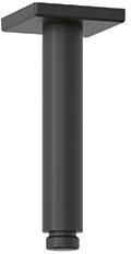 KLUDI A-QA Deckenauslass 150 mm mattschwarz mit eckiger Rosette – DN 15, G 1/2 Innengewinde