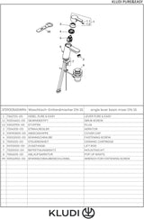 KLUDI PURE & EASY Waschtisch-Einhandhebelmischer mit SmartStart & Metallablaufgarnitur, Chrom
