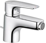 KLUDI PURE & SOLID Bidet-Einhandhebelmischer mit Metallablaufgarnitur, chrom – 1-Loch-Montage