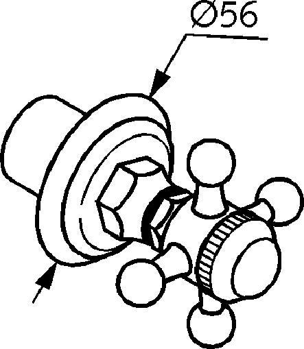 KLUDI 1926 Unterputzventil Feinbau-Set Chrom – Kreuzgriff, variable Einbautiefe, DN 15/DN 20