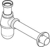 KLUDI Flaschen-Siphon BAD SIFONE DN 32 1 1/4 Zoll x 32 mm verchromt mit Rosette und Wandrohr