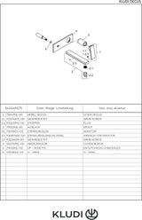 KLUDI DECUS 2-Loch-Wand-Einhandmischer 210 mm Feinbau-Set Chrom – Unterputz-Armatur
