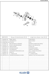KLUDI ZENTA Brause-Einhandmischer DN 15 chrom – Wandarmatur mit Keramik-Kartusche & Temperaturbegrenzung
