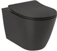 KLUDI-RESA R Wand-WC mit WC-Sitz Mattschwarz – Spiralflush, Soft Close, spülrandlos