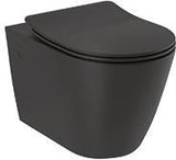 KLUDI-RESA R Wand-WC mit WC-Sitz Mattschwarz – Spiralflush, Soft Close, spülrandlos