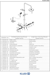 KLUDI LOGO NEO Dual Shower System mit Wanneneinlauf – Chrom, 3 Strahlarten, höhenverstellbar