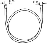 KLUDI LOGOFLEX Brauseschlauch 1250 mm Chrom – Kunststoff mit Spiral-Optik und konischen Messingmuttern