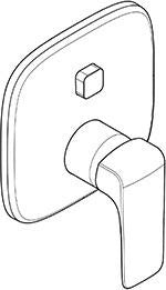 KLUDI AMEO Unterputz-Wannen- und Brausearmatur mit Push & Switch Funktion, chrom