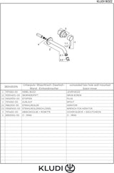 KLUDI BOZZ Waschtisch-Einhandmischer Unterputz 2-Loch chrom Ausladung 230 mm