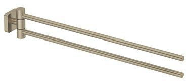 KLUDI VELA S Doppel-Handtuchstange 441 mm Chrom, 2-armig verstellbar, Wandmontage