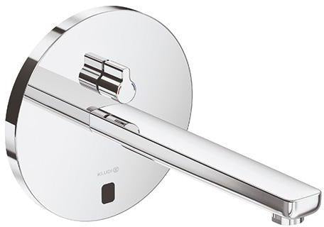 KLUDI ZENTA SL E UP-Wandarmatur – Elektronische Waschtischarmatur mit Infrarot-Sensor, 240 mm Ausladung, Chrom