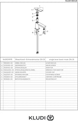 KLUDI DECUS Waschtisch-Einhandmischer 85 – Chrom, ohne Ablaufgarnitur, 4,5 l/min