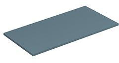 KLUDI ICOS Deckplatte 100,6 x 50,3 cm Mattweiß – Rechteckige Abdeckplatte aus MDF