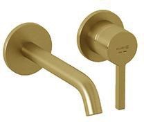 KLUDI NOVA FONTE Pura Waschtisch-Wand-Einhandmischer 180 Brushed Gold