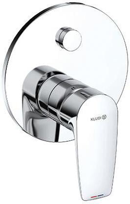KLUDI PURE&SOLID Unterputz-Wannenfüll- und Brause-Einhandmischer PUSH&SWITCH Chrom