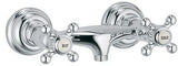 KLUDI 1926 Brausearmatur Wandmontage Chrom – Zweigriff-Brausebatterie mit Kreuzgriffen
