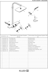 KLUDI COCKPIT Discovery Thermostat Dual Shower System chrom – Duschsystem mit Kopf- und Handbrause