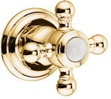 KLUDI 1926 2-Wege-Umstellung Feinbau-Set chrom – Wandmontage, Kreuzgriff Metall, variable Einbautiefe