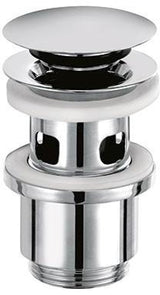 KLUDI PUSH-OPEN Ablaufventil für Waschtisch und Bidet mit Überlauf, chrom – 1042405-00