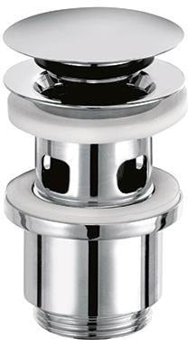 KLUDI PUSH-OPEN Ablaufventil für Waschtisch und Bidet mit Überlauf, chrom – 1042405-00
