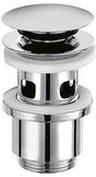 KLUDI PUSH-OPEN Ablaufventil für Waschtisch und Bidet mit Überlauf, chrom – 1042405-00