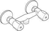 KLUDI STANDARD Brausearmatur ohne Brausegarnitur mit Terralux-Griff – Chrom, DN 15, Zweigriff, Wandmontage