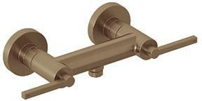 KLUDI NOVA FONTE Brausearmatur PURISTIC Brushed Gold – Zweigriff-Wandarmatur