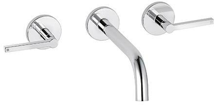 KLUDI NOVA FONTE 3-Loch-Waschtischarmatur PURISTIC UP-Wandmontage 180 mm chrom