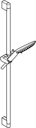 KLUDI FIZZ 3S Brause-Set mit Wandstange 900 mm chrom – Handbrause mit 3 Strahlarten