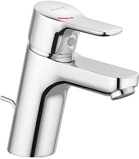 KLUDI PURE&EASY SmartStart Waschtisch-Einhandmischer 70 DN 15 mit Metall-Ablaufgarnitur chrom