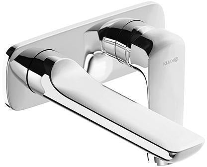 KLUDI AMEO Waschtisch-Einhandmischer 2-Loch Wandmontage Ausladung 185 mm Chrom